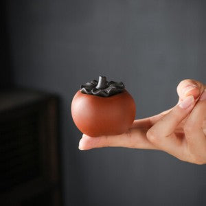 creative tea pet yixing zisha purple clay snail persimmon handmade holder to lid