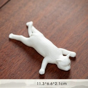 Creative Tea Pet Cat Funny Ornament Table Decoration Microlandscape Lovely Gift