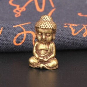 Pure Brass Guan Yin Buddha Statue Tea Pet Ornament Buddha Figurine Miniature
