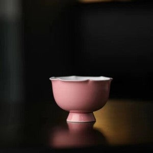 NEW Carmine Red Ceramic Tea Set Handmade Flower Master Cup Goddess Flower