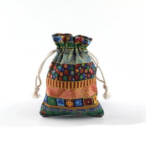 10pcs Retro Drawstring Linen Jewelry Storage Bags Pouch Purse Jewels Organizer