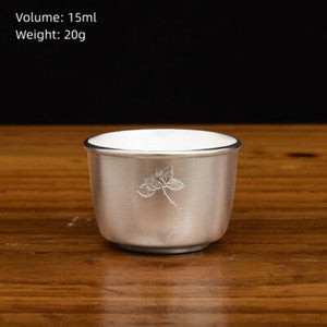 999 Sterling Silver Marked Tea Cup Health Care Chinese Pure Silver Master Cup