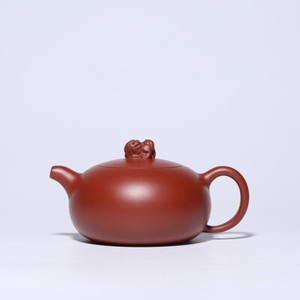 Marked Master Tea Pot Real Yixing Zisha Purple Grit Pot Mascot Statue On Lid New