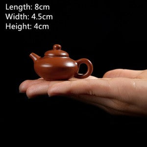 mini tea pot yixing zisha purple clay red stoneware xishi pot table decoration