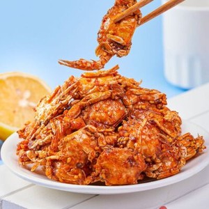 Spicy Baby Crab. Seafood Snacks. Canned. Sweet & Spicy. Crispy Delight.