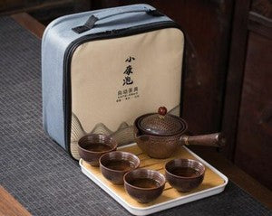 Chinese Automatic Rotating Kung Fu Tea Ceremony Set For Home Portable Drinkware