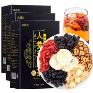 Ginseng Six Treasure Tea, Kidney Support Formula, Chinese Herbal Tea - 30 Bags