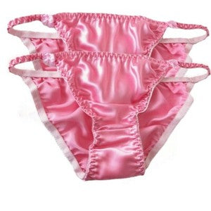 2pack Womens 100% Silk Low-Rise Bikinis Knickers Underwear Cheeky Hipster Briefs