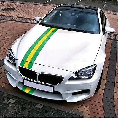 Custom Tricolor Racing Stripe Car Hood Sticker For All Models Vinyl Bonnet Decal