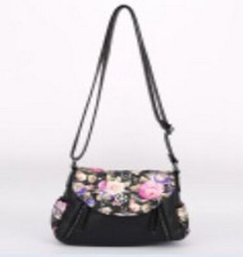 Vintage Messenger Shoulder Bag Soft Simple Crossbody Satchel Polyester Shell Bag