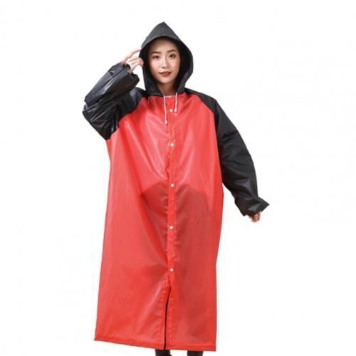 Women Hooded Raincoats Nylon Long Men Outdoor Travel Fishing Waterproof Rainwear