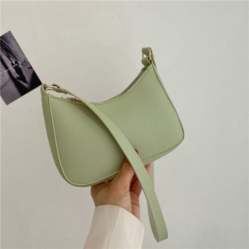 Fashion Handbags Retro Leather Temperament Shoulder Underarm Bag Baguette Shape