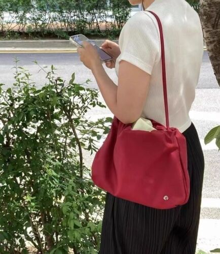 XL Nylon Fold Cloud Pleated Handbag Row Single Shoulder Bag Messenger Purse 6*35
