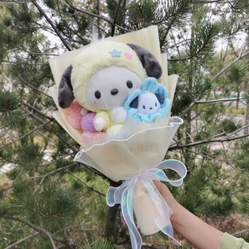 Flower Bouquet Melody Kuromi Kitty Sanrio Plush Valentines & Anniversary Wed