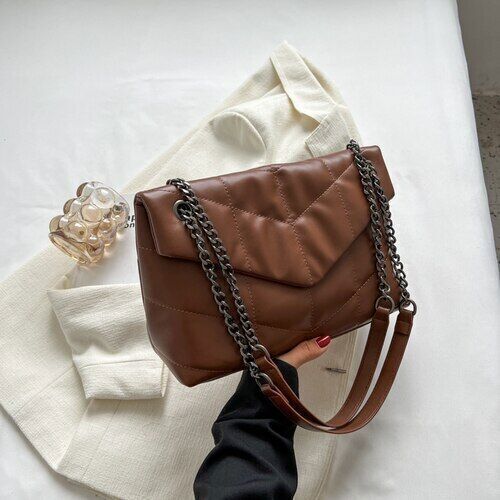 Winter Main Vintage PU Leather Chain Crossbody Bags Ladies Totes Shopping Bag