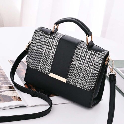 2pc Set Women PU Leather Handbags Shoulder Bags Tote Messenger Bag Satchel Purse