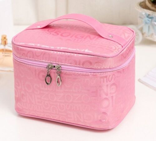 Cosmetic Bag Letter Big Travel Toiletry Bag Zipper Makeup Purse 19*17*25.5CM 1PC