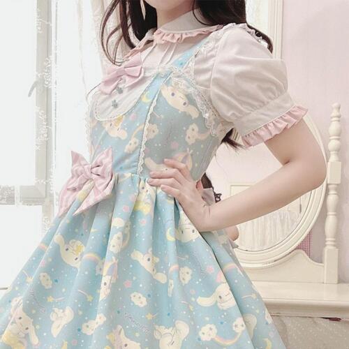 Cinnamoroll My Melody Kuromi JSK Lolita Princess Dress Girl Bow-knot Strap Dress