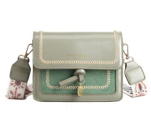 Messenger Bag Transparent PVC Purse Crossbody Chain Shoulder Bag Flap Green Red
