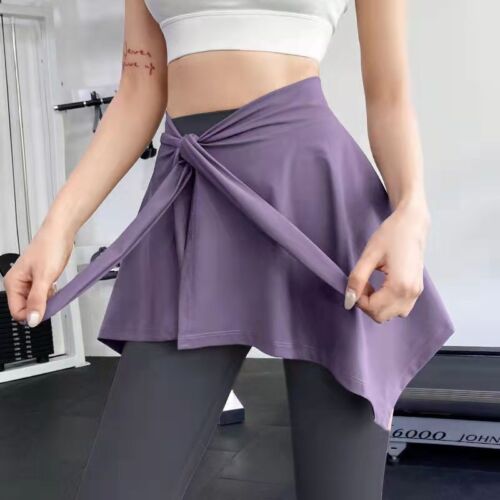 Anti glare yoga fitness exercise half body short skirt dance overlay skirt