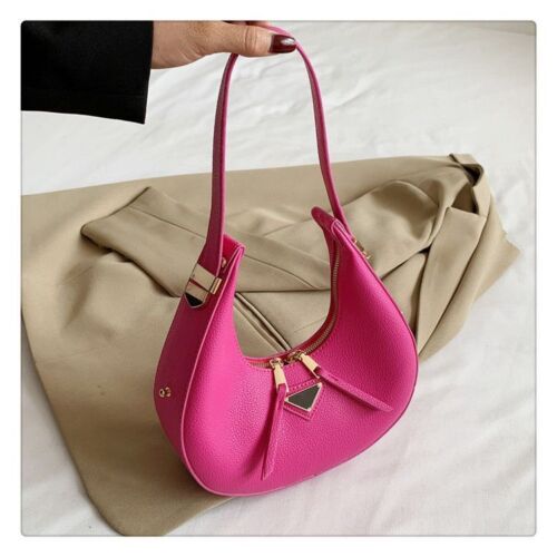 Bag Fashion Vintage Handbag Texture Lychee Crescent Bags Underarm Handbags Purse