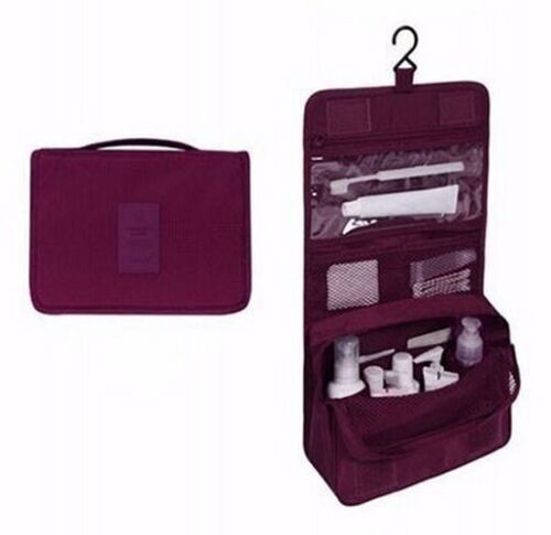 Solid Makeup Bag Toiletries Organizer Traveling Kit Cosmetic Purse 18.5*24*9.5CM