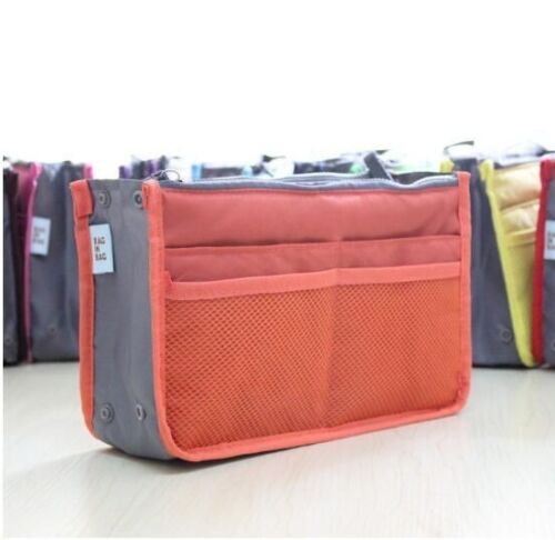 Cosmetic Bag Organizer Insert Purse Makeup Storage Traveling Handbag 10*28*18 CM