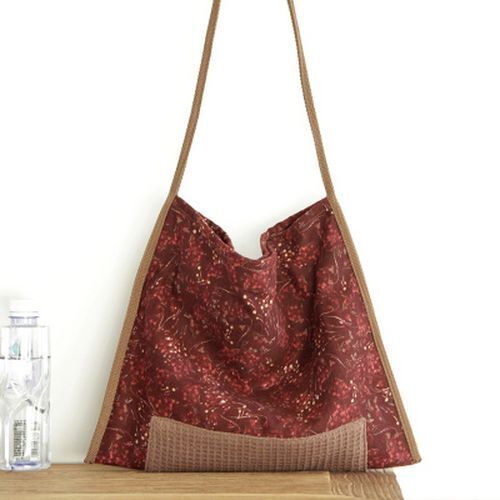 Fashion Cotton Soft Cloth Boho Chic Floral Slouchy Hobo Bag Shoulder Handbag 1PC