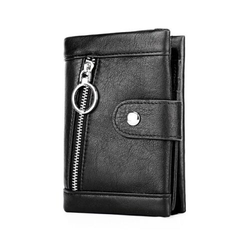 RFID Blocking Wallet Genuine Leather Purse Credit Card Holder Zipper Clutch Bags