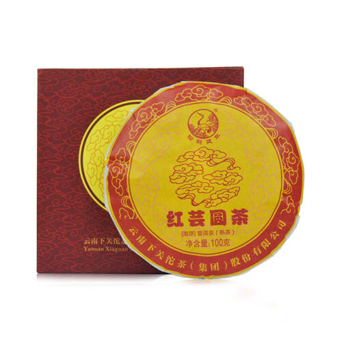 HONG YUN ROUND CAKE * 2016 XiaGuan Tuocha Pu'er Puer Puerh Ripe Shu 100g