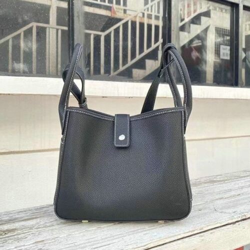 Genuine Cow Leather Shoulder Bags Large Tote Versatile Bucket Handbag Purse 1 PC