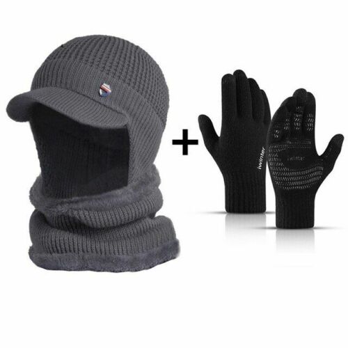 Winter Hat Bandana Scarf Outdoor Ear Protection Warm Thick Bicycle Knitted Cap