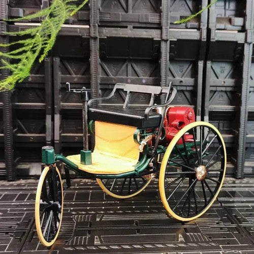 1:12 1886 Mercedes-Benz Patent Motor Alloy Classic Car Tricycle Model Toy Hobby