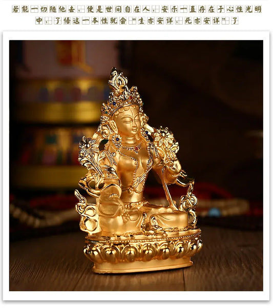 special offer # HOME patron saint Protection # Buddhism gilding Bodhisattva Tara(Green) Buddha brass statue