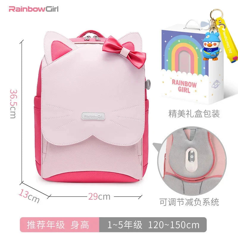 waterproof Children School Bags Girls Kids book bag Pu leather Primary Orthopedic school backpack schoolbag Mochila Infantil