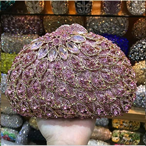 women gold Evening Bags Diamond Rhinestone Pearls Beaded Day Clutch Women's Purse Handbags Wallets Evening Wedding Bag female