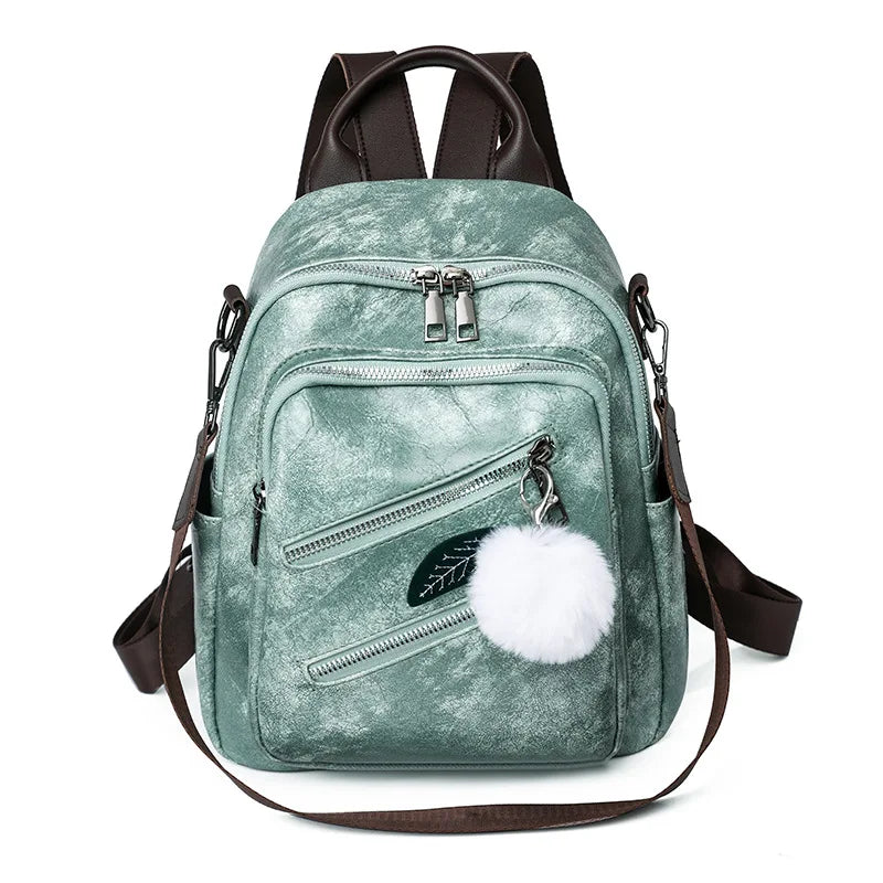 women retro backpack female fashion casual leather backpack girls small travel backpack ladies Vintage backpack mini schoolbag