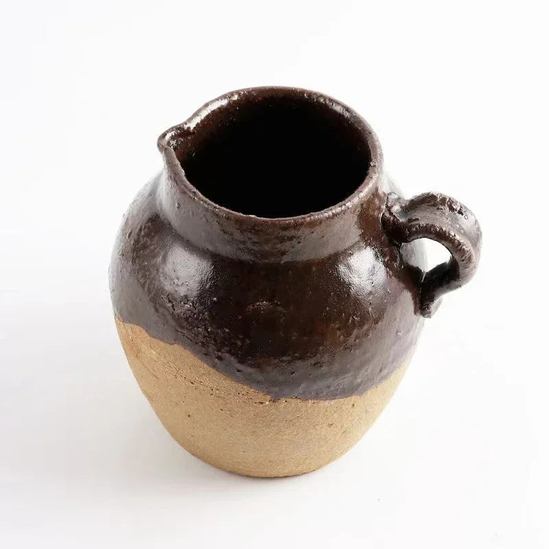0.5L 1L Casseroles Pot Clay Pot Medicine Simmering Pot Stew Pot Fire Stew Soup Pregnant Health Casserole Porridge Pot with bowl