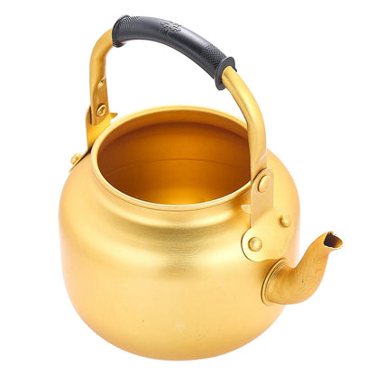 0.75-6L Gold Aluminum Kettle Outdoor Portable Teapot Coffee Pot Large Capacity Kettle Kitchen Camping Cookware Cooking Supplies Buy Our Tea