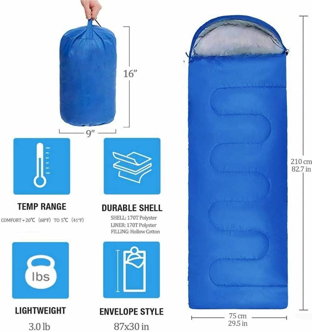 0.7kg Camping Sleeping Bag XL Compression Backpacking Outdoor Cotton Sack Zipper Buy Our Tea
