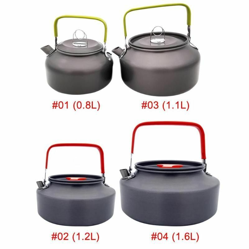 0.8/1.1/1.2/1.6L Water Kettle Portable Camping Aluminum Alloy Outdoor Teapot Bag Buy Our Tea