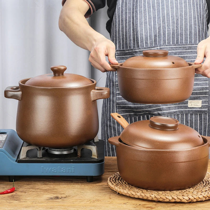 0.8L 1.2L 1.6L Casserole Clay Casserole High Temperature Resistant Household Open Flame Unglazed Stew Pot Soup Porridge Buy Our Tea