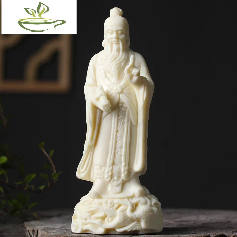 White Confucius Figure Statue Resin sculpture Crafts Home living room, room, Teacher's Study Decoration Souvenirs