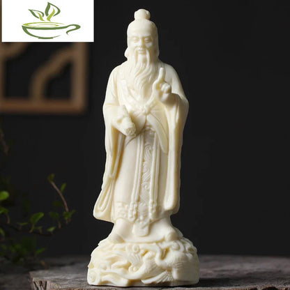 White Confucius Figure Statue Resin sculpture Crafts Home living room, room, Teacher's Study Decoration Souvenirs