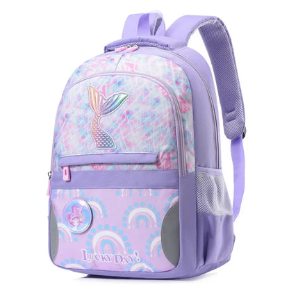 024 New Children's School Bag Primary School Cute Mermaid Tail Girl Waterproof Lightweight Bookbag Primary Middle Schoolbags