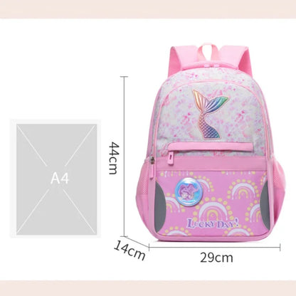 024 New Children's School Bag Primary School Cute Mermaid Tail Girl Waterproof Lightweight Bookbag Primary Middle Schoolbags