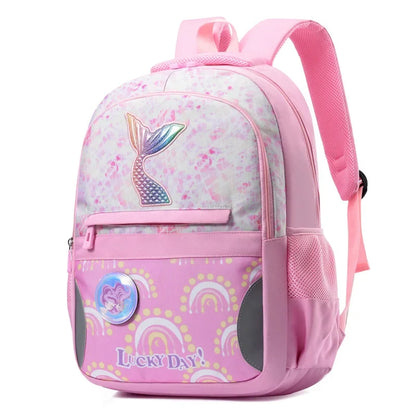 024 New Children's School Bag Primary School Cute Mermaid Tail Girl Waterproof Lightweight Bookbag Primary Middle Schoolbags