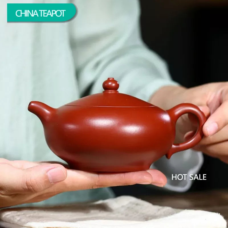 290ml Yixing Handmade Purple Clay Teapots Raw Ore Dahongpao Tea Pot Home Beauty Kettle Chinese Zisha Tea Set Accessories