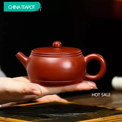 200ml Chinese Yixing Purple Clay Teapots Household Beauty Kettle Famous Artists Handmade Tea Pot Raw Ore Dahongpao Zisha Tea Set