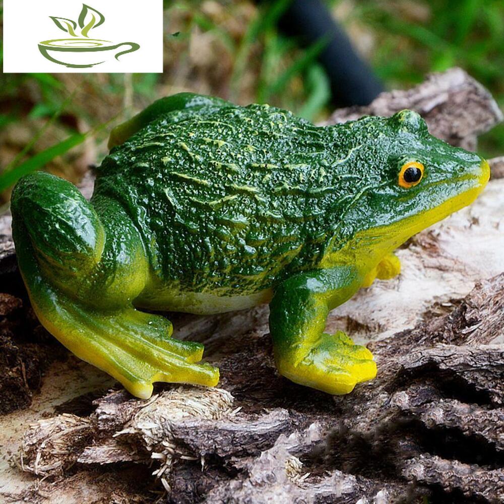 Mini Frog Sculpture Statue Lawn Ornament for Home Garden Decor DIY Accessory